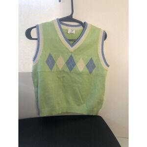 Toddler Boys Green V-Neck Sweater Vest Size 2TLightweight
